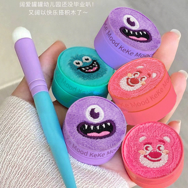 Kekemood Plush Shell Canned Lip Clay Matte Velvet Lip and Cheek Dual Use Lipstick Blusher Waterproof Lip Gloss