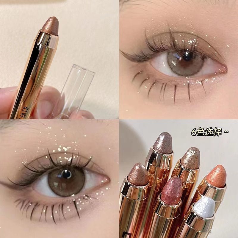 MYHO Lazy Eye Makeup Highlight Eye Shadow Pencil Lying Silkworm Pen Double Head Eye Shadow Stick No Smudge Eye Makeup Water Proof Nature