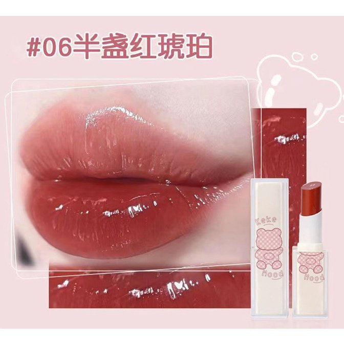 KeKeMood Milk Tea Color Moisturize Lipstick Mirror Surface Lip Gloss