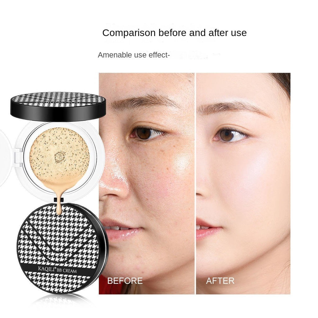 Houndstooth Air Cushion Powder Foundation BB Cream Water Proof Oil Control Moisturize Nature Concealer Hold Makeup Even Skin Tone