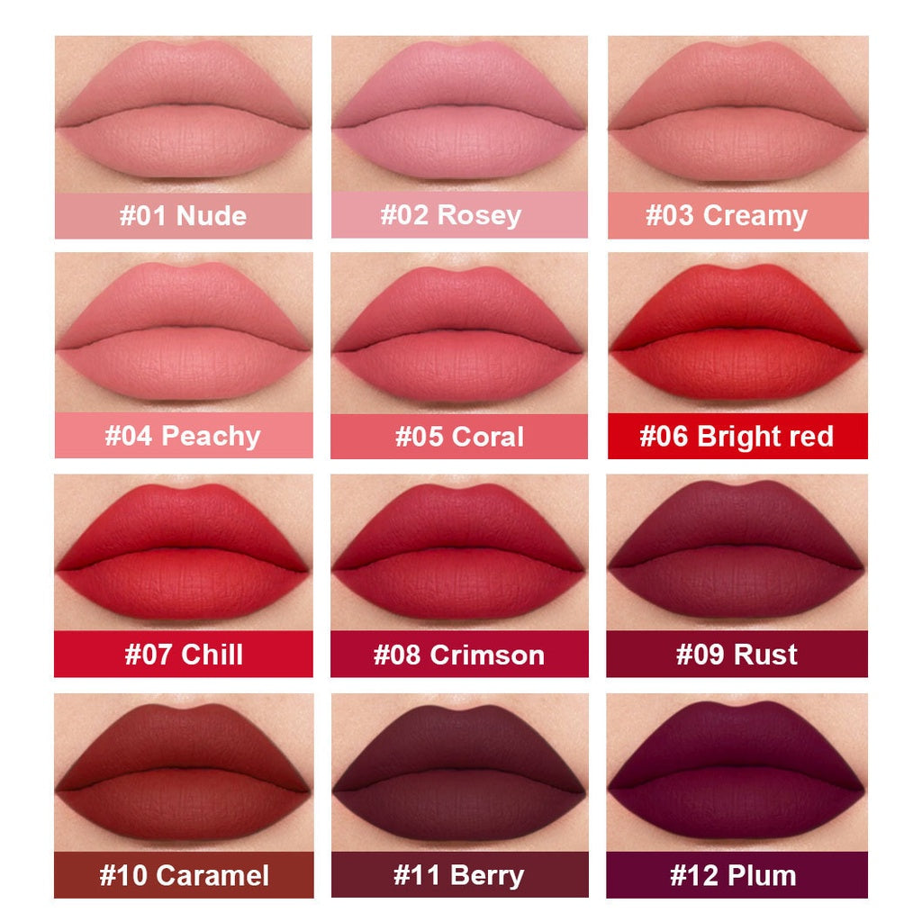 Matte Lip Gloss Not Easy To Fade Nature Moisturize Nude Color Lipstick