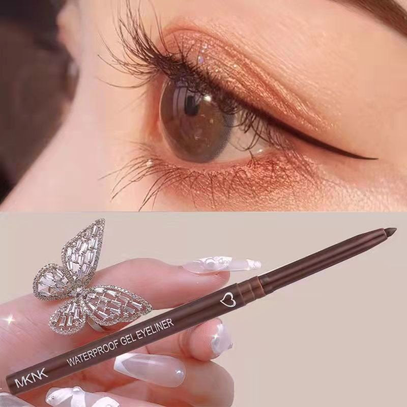 MKNK Eyeliner Water Proof Sweatproof Not Easy To Smudge Lying Silkworm Automatic Eyeliner Lasting Eyeliner