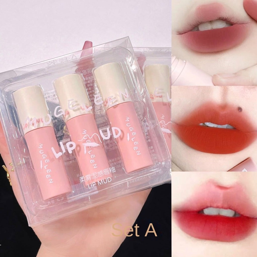 MUGE LEEN Small Powder Tube Lip Gloss Matte Water Proof Lasting Nature Not Easy To Fade Lipstick