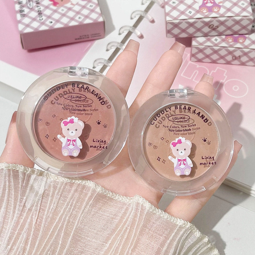 Uslike Cute Bear Blush Matte Water Proof Lasting Nature Highlight Blusher