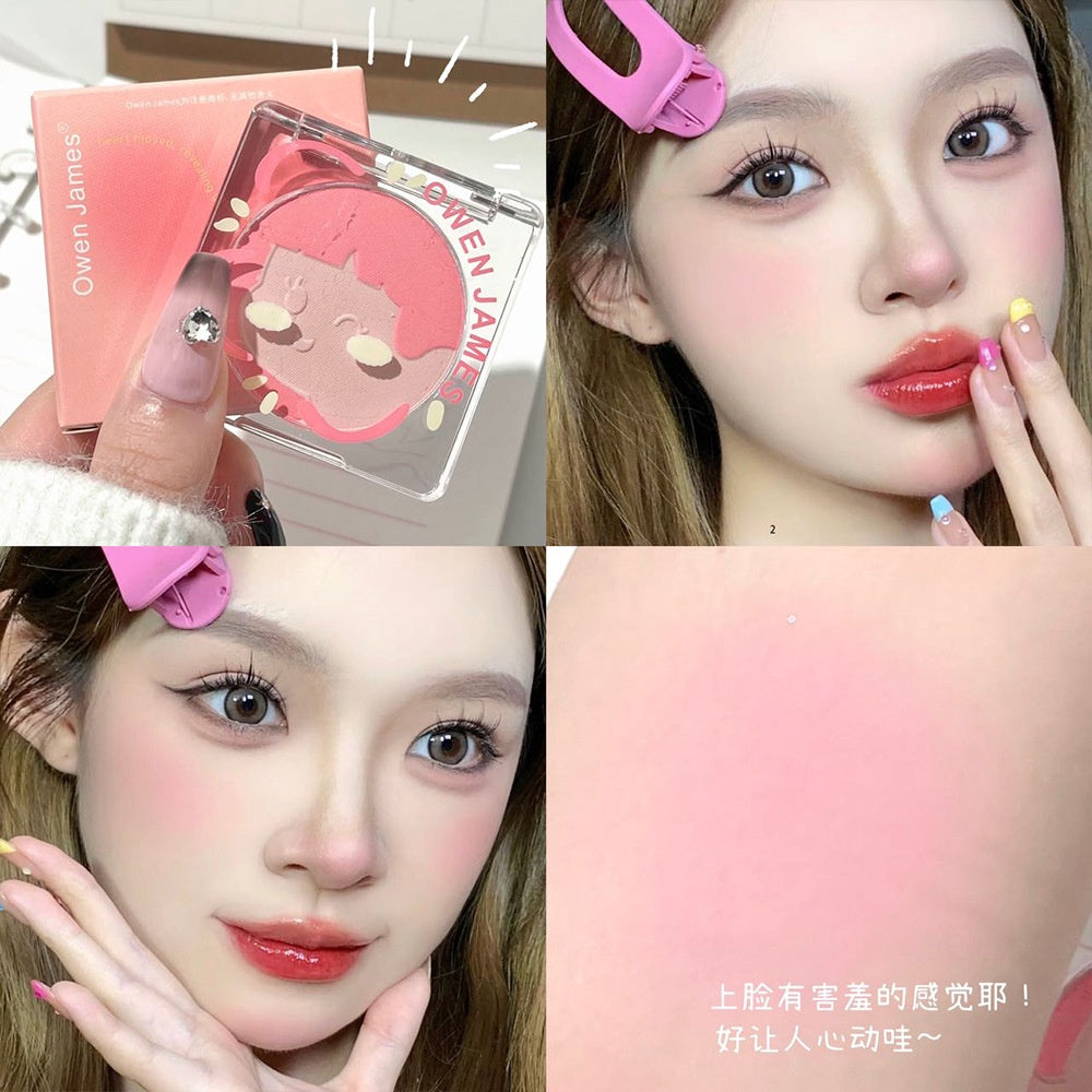 OWEN Cute Girl Blush Eye Shadow Matte Water Proof Lasting Blusher Makeup