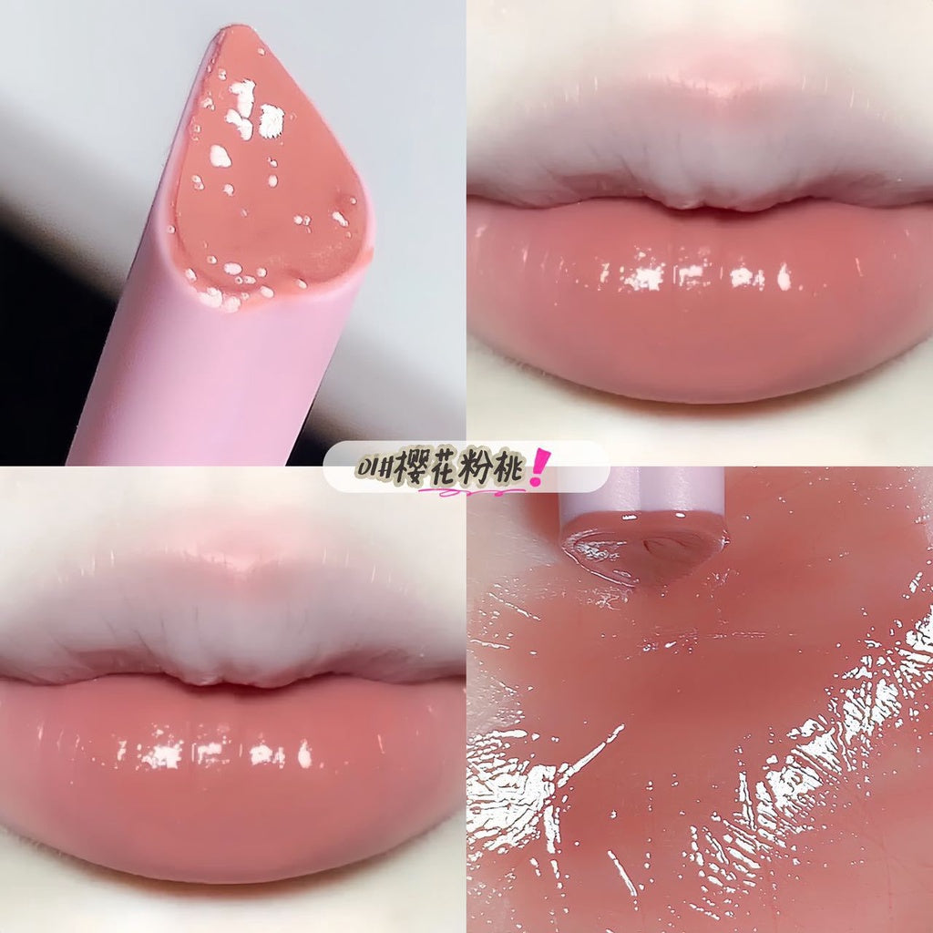 SWEET MINT Heart -shaped Lipstick Mirror Surface Moisturize Moisturizing Water Proof Lasting Not Easy To Fade Lip Gloss