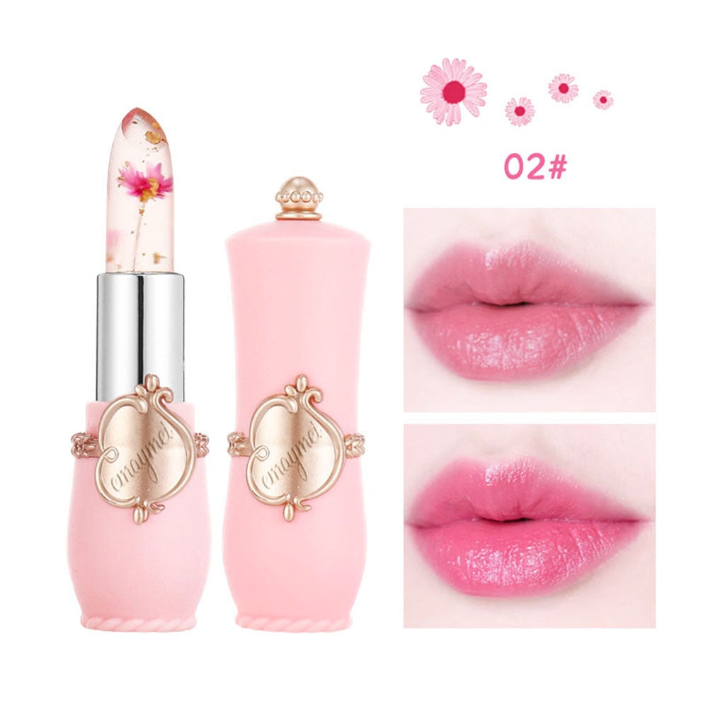 Discoloration Lipstick Transparent Moisturize Jelly Flower Lip Balm