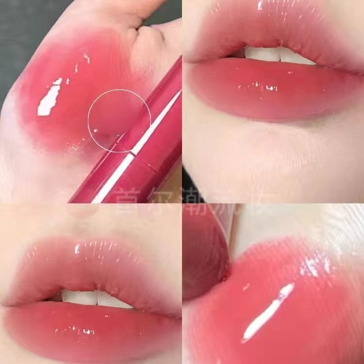 HERORANGE Red Lipstick Mirror Moisturize Moisturizing Water Proof Lasting Lip Gloss