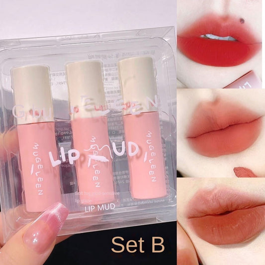 MUGE LEEN Small Powder Tube Lip Gloss Matte Water Proof Lasting Nature Not Easy To Fade Lipstick