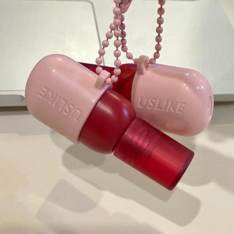 USLIKE Super Cute Key Chain Lipstick Velvet Waterproof Not Easy To Fade Lip Gloss