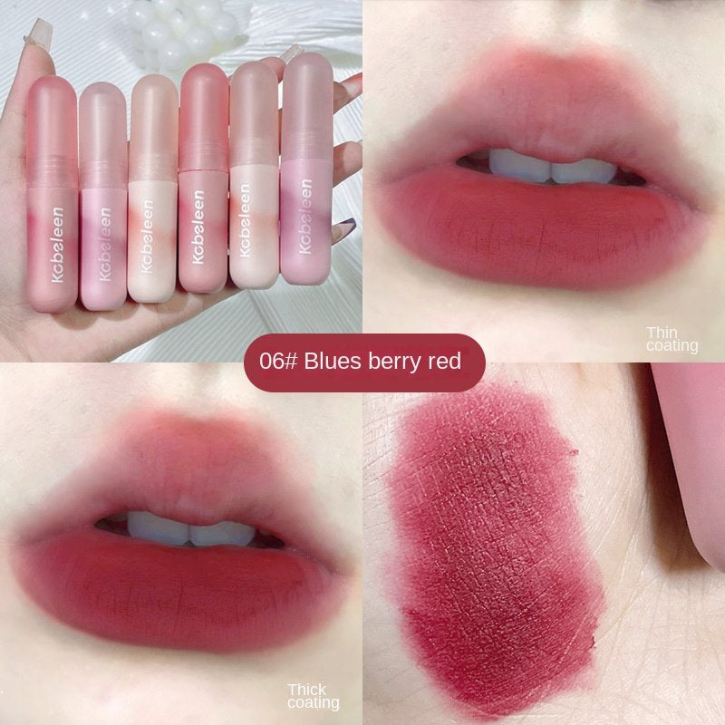 KOBELEEN Lip Gloss Velor Matte Water Proof Lasting Not Easy To Fade Lipstick【COLORKEY Same Style】