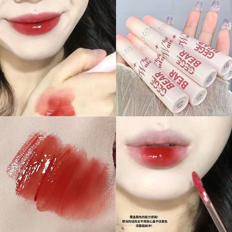 Gege Bear Lip Gloss Mirror Surface Moisturize Moisturizing Water Proof Juice Lip Glaze Lipstick