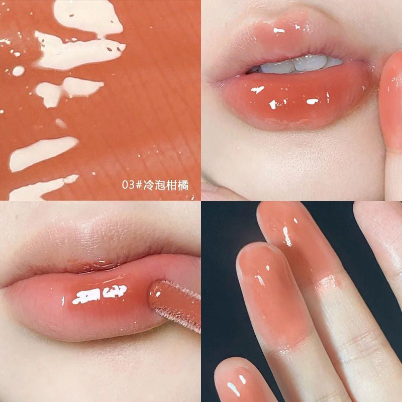 DAIMANPU Mirror Surface Lip Gloss Moisturize Water Proof Not Easy To Fade Lipstick