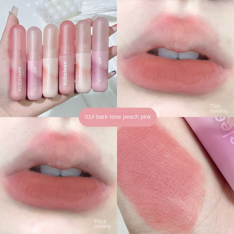 KOBELEEN Lip Gloss Velor Matte Water Proof Lasting Not Easy To Fade Lipstick【COLORKEY Same Style】