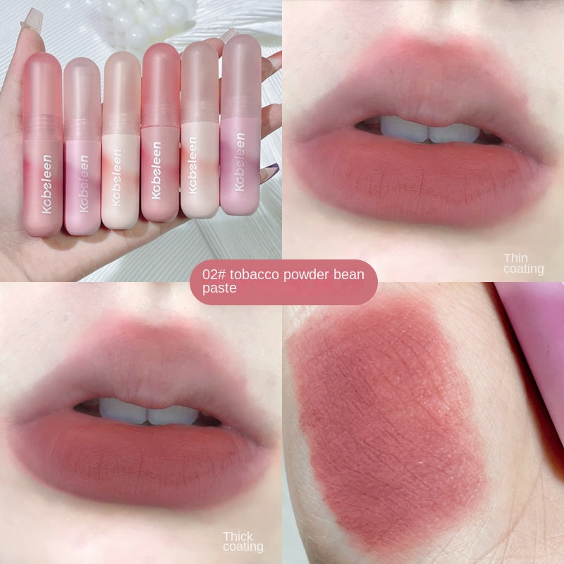 KOBELEEN Lip Gloss Velor Matte Water Proof Lasting Not Easy To Fade Lipstick【COLORKEY Same Style】