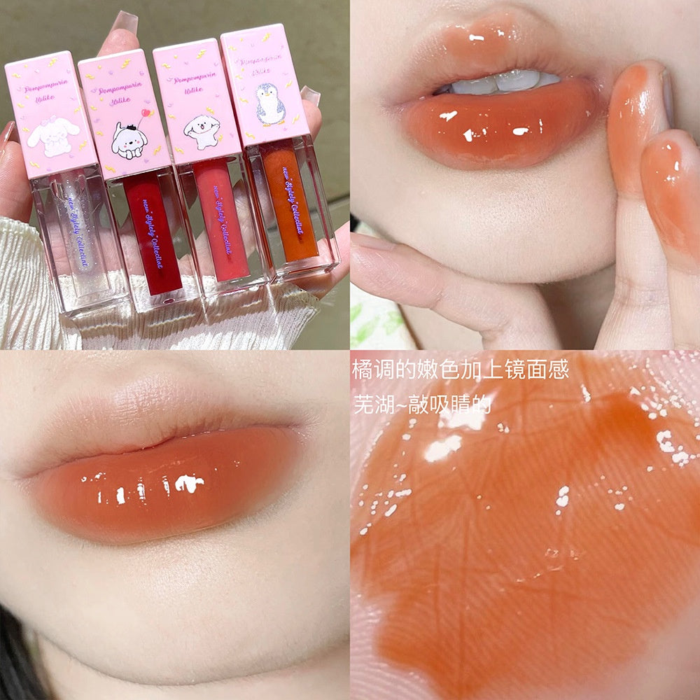 USLIKE Cartoon Lip Gloss Moisturize Moisturizing Nature Mirror Surface Lasting Not Easy To Fade Lip Gloss Lipstick