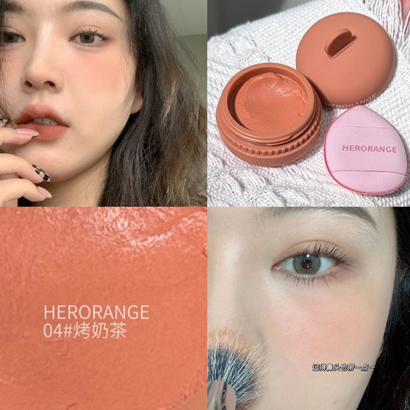 HERORANGE~ Sandwich Mousse Lasting Cream Natural Beautiful Powder Blusher