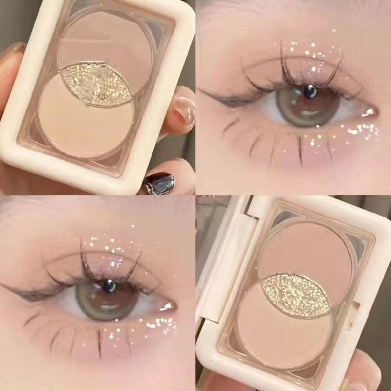 Hello Style Small Square Box Three -color Eye Shadow Plate Pearlescent Sparkling Matte Water Proof Rose Disk Eye Shadow