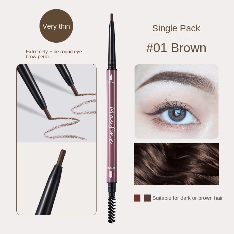 Maxfine Double Head Eyebrow Pencil Water Proof Nature Lasting Smooth Eyebrow Pencil