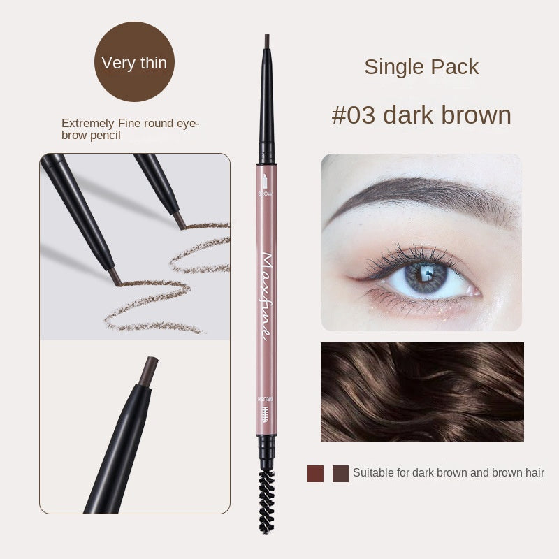 Maxfine Double Head Eyebrow Pencil Water Proof Nature Lasting Smooth Eyebrow Pencil