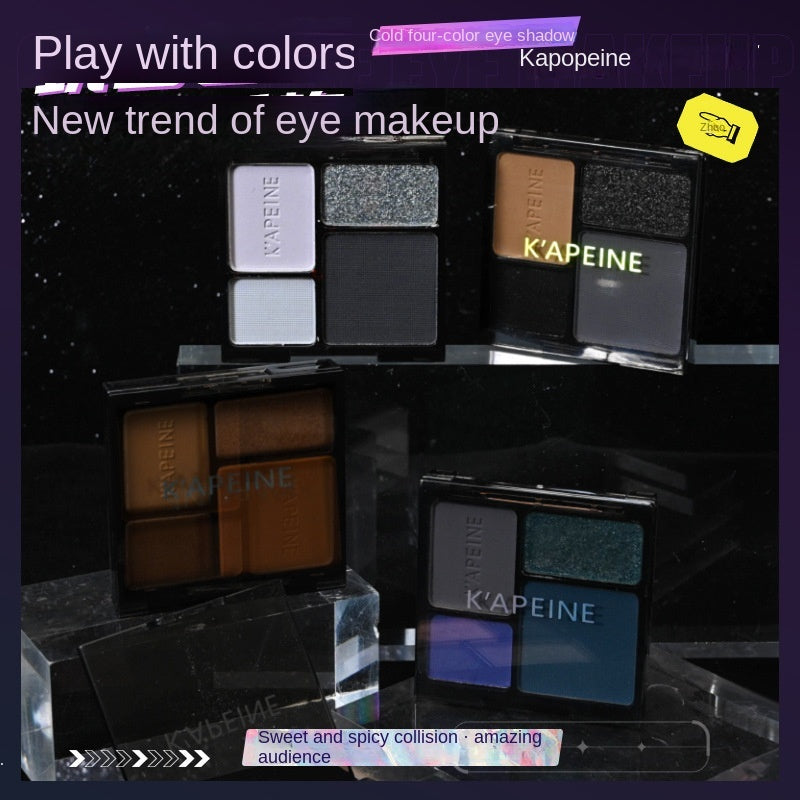 Eye Shadow Dark Series Matte Pearlescent Shiny Water Proof Lasting Not Easy To Fade Eyeshadow Palette