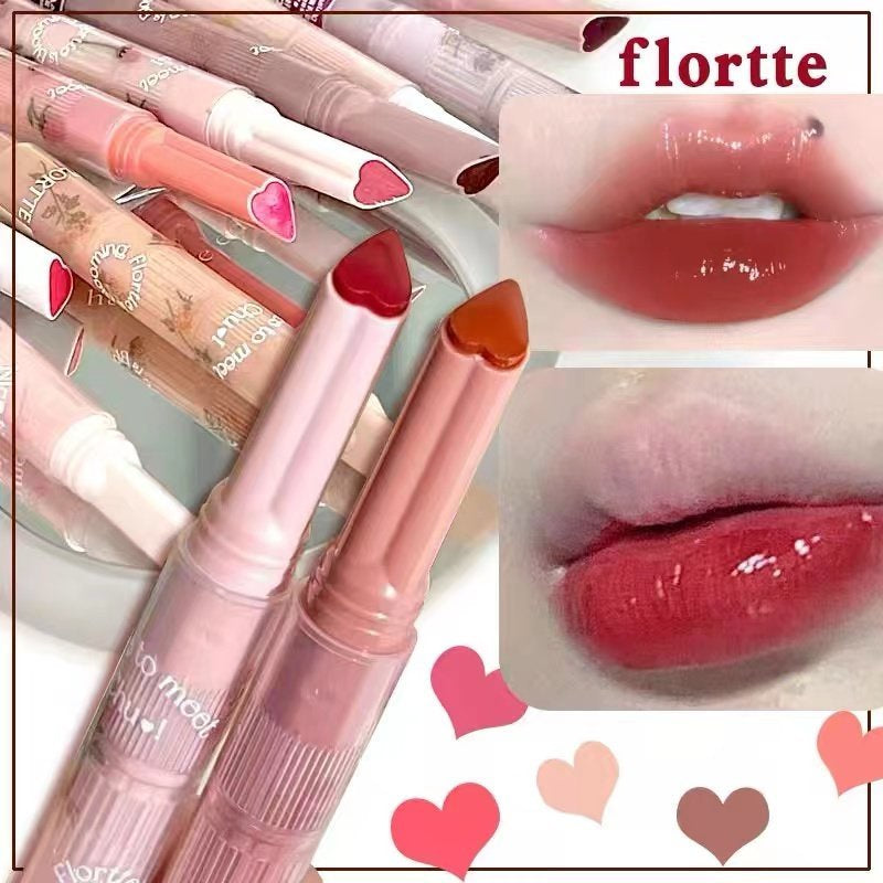 Flortte First Kiss Series Love Lipstick Pen Mirror Surface Lip Glaze Moisturize Moisturizing Lipstick