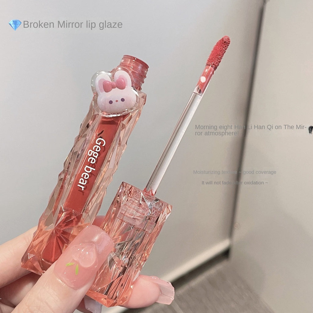 Gege Bear Mirror Surface Lip Gloss Moisturize Water Proof Not Easy To Fade Lasting Lipstick