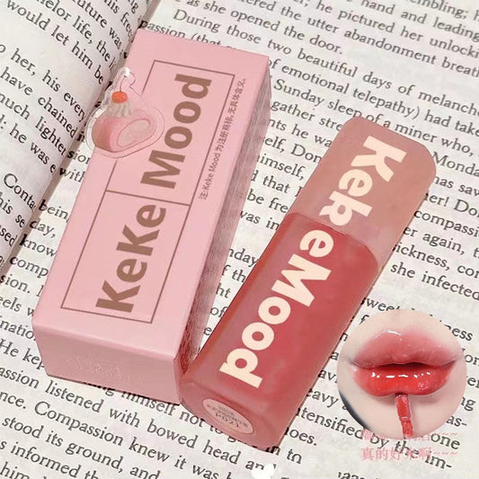 Kekemood Lip Gloss Square Tube Mirror Surface Moisturize Moisturizing Water Proof Lasting Lipstick