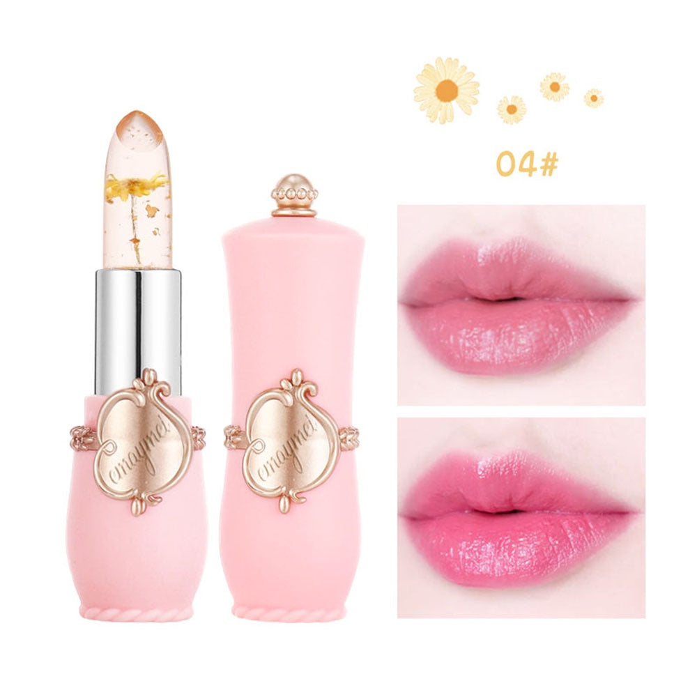 Discoloration Lipstick Transparent Moisturize Jelly Flower Lip Balm