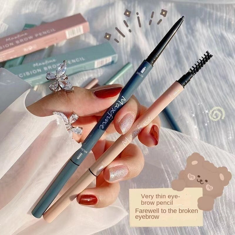 Maxfine Double Head Eyebrow Pencil Water Proof Nature Lasting Smooth Eyebrow Pencil