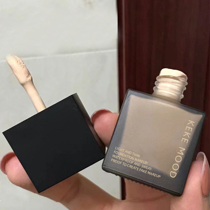 KeKeMood Small Square Bottle Liquid Foundation Lasting Concealer Waterproof Oil Control Moisturizing Nature Makeup