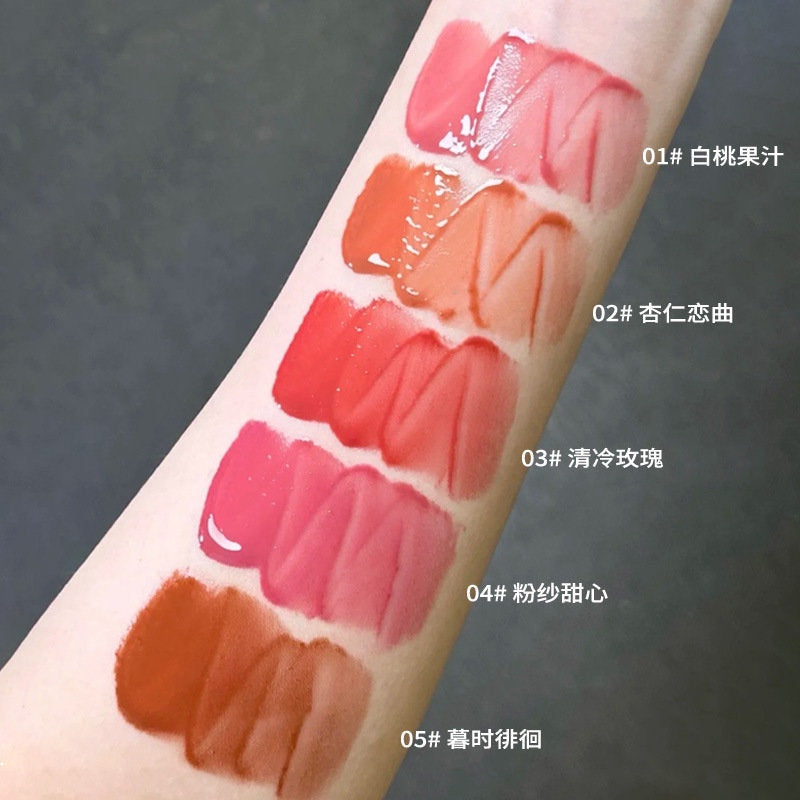 DAIMANPU Purple Lip Gloss Mirror Surface Moisturize Moisturizing Water Proof Lasting Lipstick