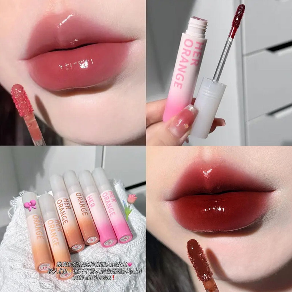 HERORANGE Spring and Summer Lip Gloss Mirror Surface Moisturize Moisturizing Water Proof Lasting Not Easy To Fade Lipstick