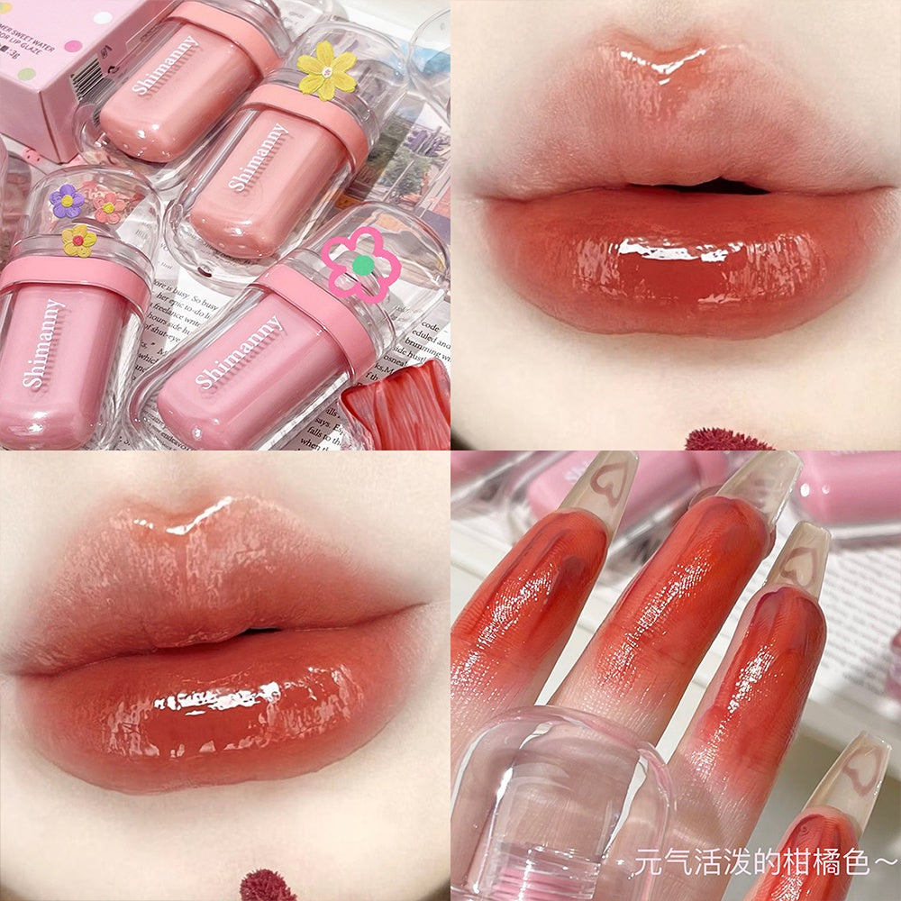 Popsicle Mirror Surface Lip Glaze Lip Gloss Moisturize Moisturizing Water Proof Lipstick