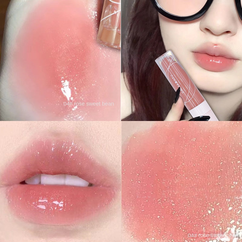 DAIMANPU Lip Gloss Lip Oil Moisturizing Moisturize Water Proof Lasting Mirror Surface Lip Gloss