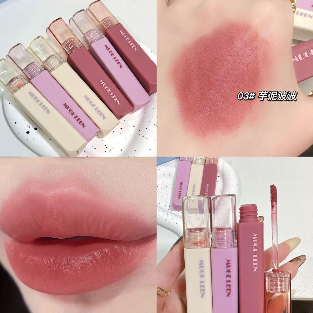 MUGE LEEN Romantic Lip Gloss Matte Velvet Moisturize Water Proof Lasting Lipstick