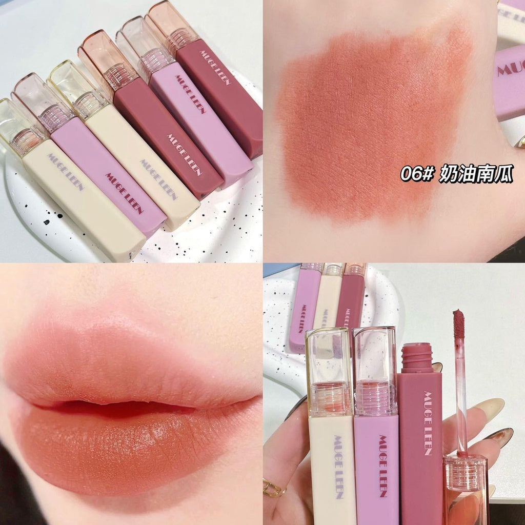 MUGE LEEN Romantic Lip Gloss Matte Velvet Moisturize Water Proof Lasting Lipstick