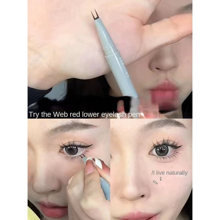 Kakashow Two-color Eyeliner Pencil No Smudge Easy Water Proof Lasting Outline Eyelashes Lying Silkworm Eyebrow Pencil Liquid Eye Pencil