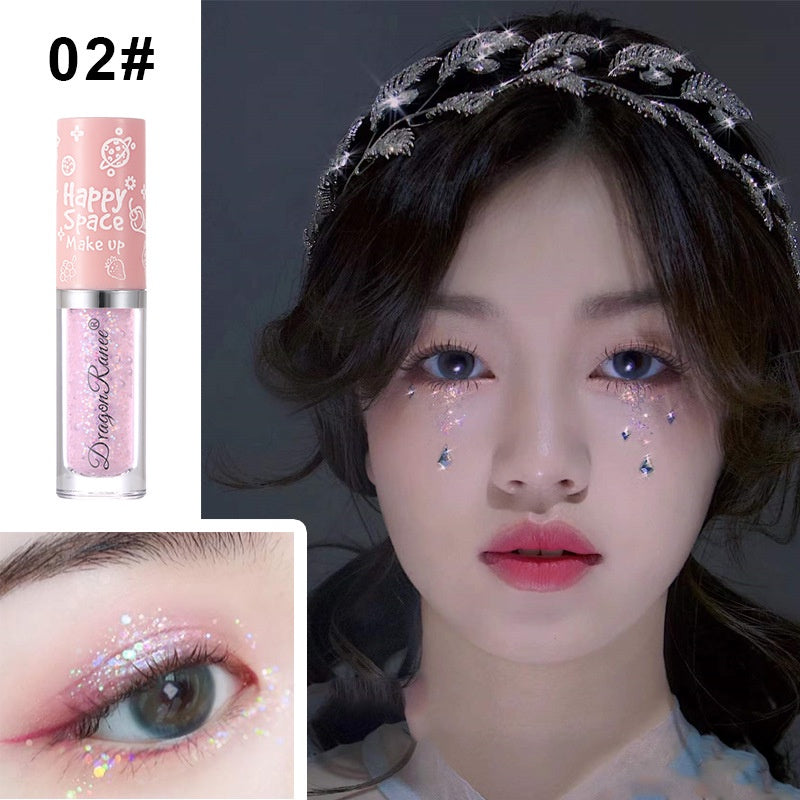 Liquid Eyeshadow Glitter Eye Shadow Pearlescent Shiny Lying Silkworm Penwater Proof Lasting  Highlight 8 Color