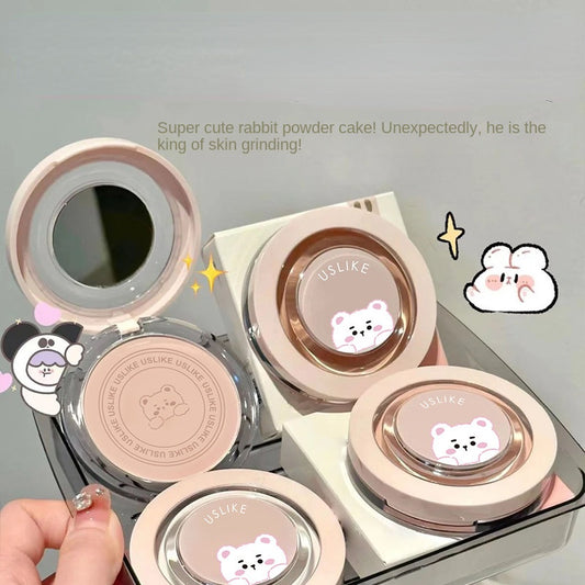 Uslike Cute Bear Powder Makeup Powder Loose Powder Lasting Water Proof Conceal White Makeup