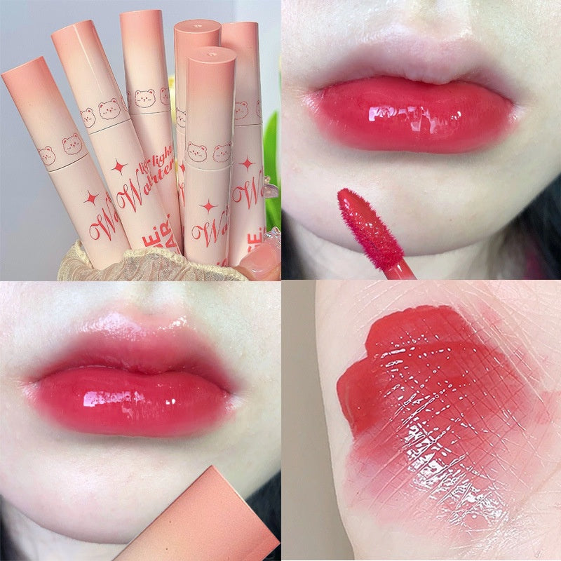 Gege Bear Lip Gloss Mirror Surface Moisturize Moisturizing Water Proof Juice Lip Glaze Lipstick