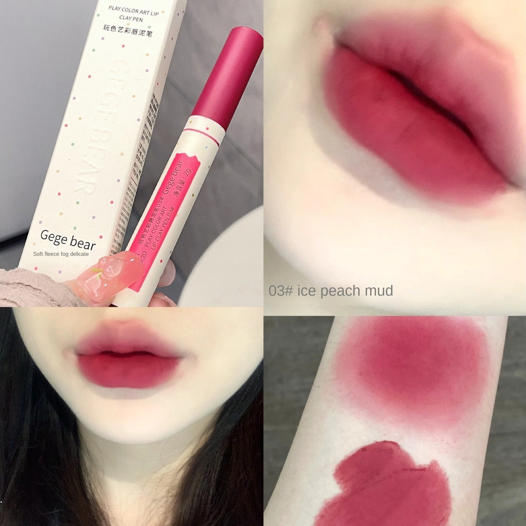 Gege Bear Crayon Lipstick Matte Water Proof Lasting Not Easy To Fade Lipstick Pen