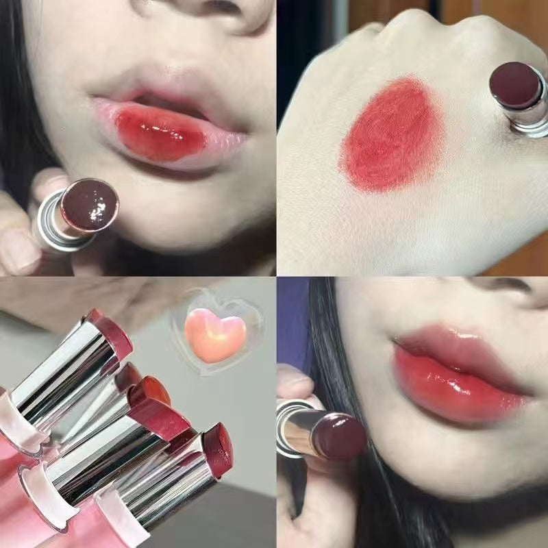 Lipstick Colored Round Tube Mirror Surface Moisturize Moisturizing Water Proof Lasting Nature Lip Gloss