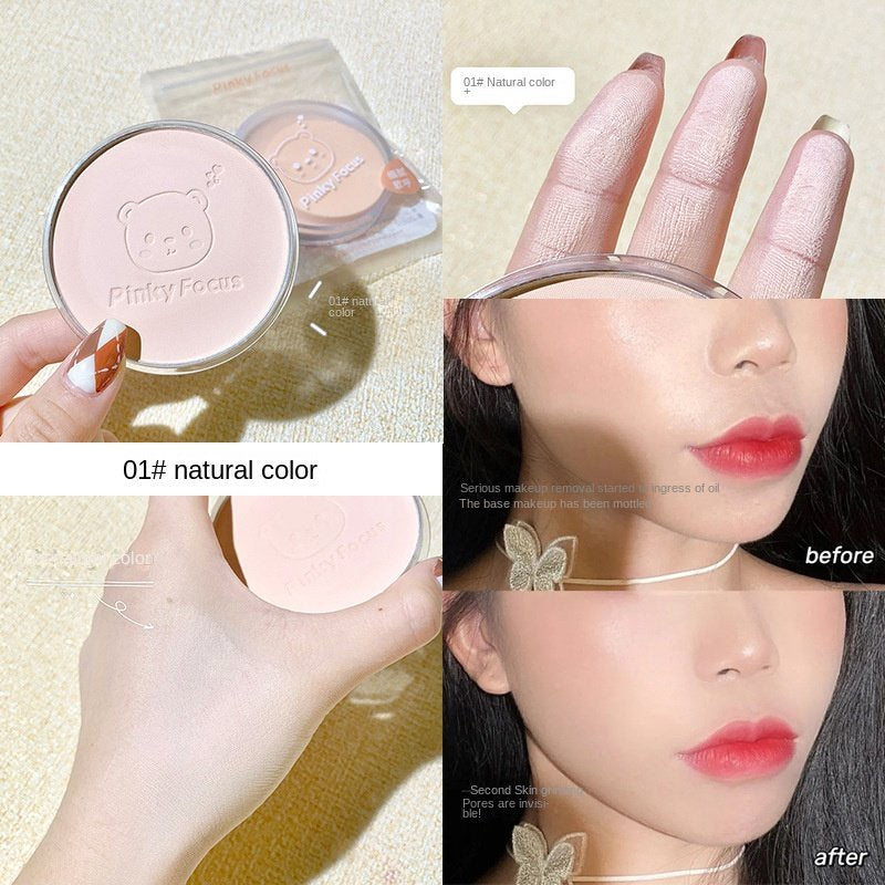 Bear Makeup Setting Powder Water Proof Sweatproof Oil Control Lasting Concealer Powder