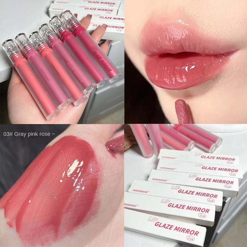 HERORANGE Mirror Surface Lip Gloss Moisturize Moisturizing Waterproof Not Easy To Fade Lipstick