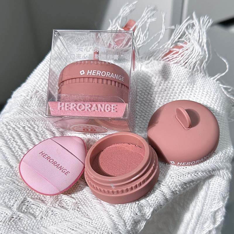 HERORANGE~ Sandwich Mousse Lasting Cream Natural Beautiful Powder Blusher