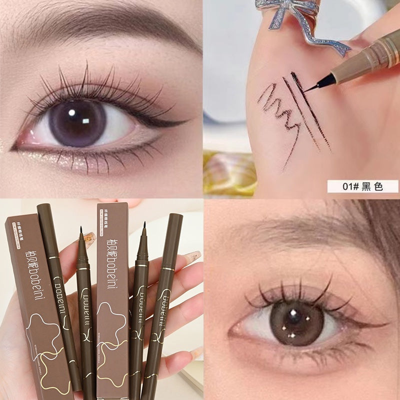 Bobeini Liquid Eyeliner Lying Silkworm Pen Water Proof Quick Drying Brown No Smudge Eye Makeup