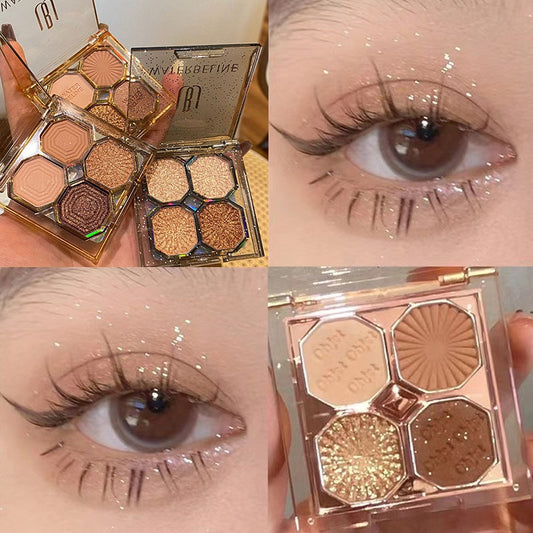 Eye Shadow Exquisite Matte Exquisite Fine Glitter Not Easy To Take Off Makeup Waterproof Pearlescent Eyeshadow Palette