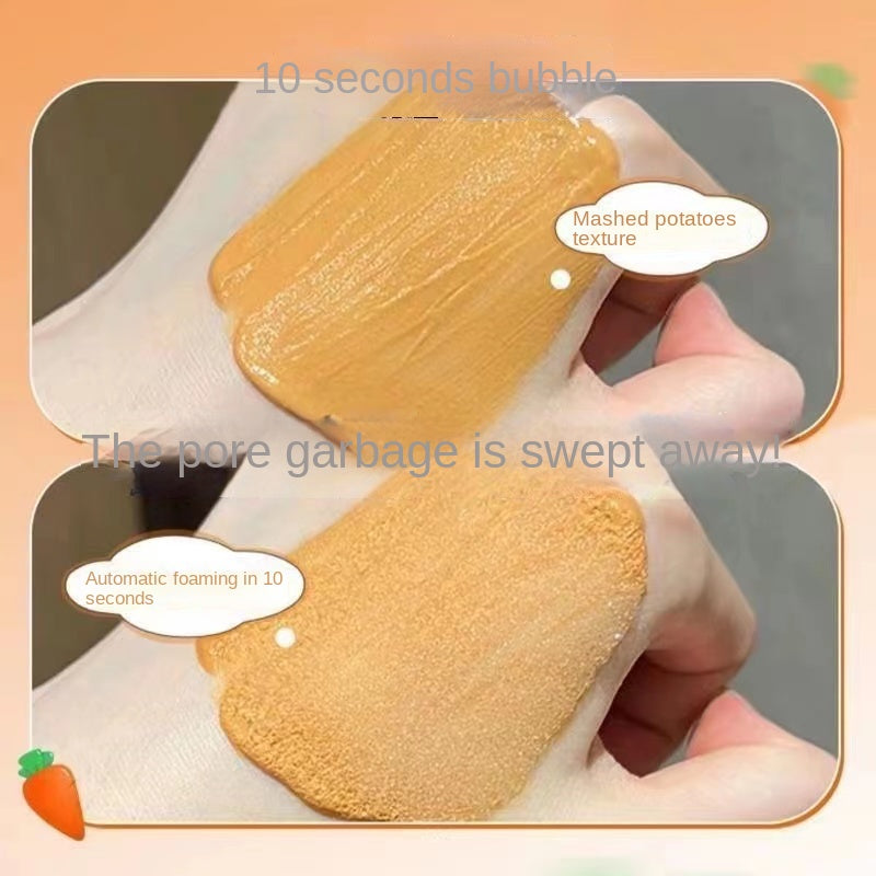 Carrot Foam Smear Facial Mask Supplement Skin Moisture Nourish Moisturize Skin Care Fresh Non -sticky Independent Packaging