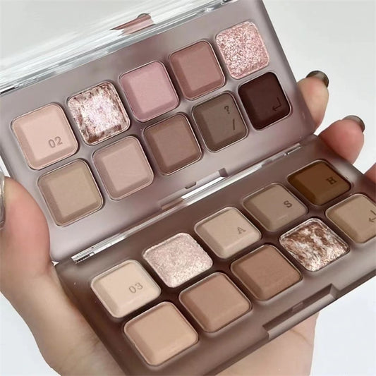 MUGE LEEN Ten Color Eyeshadow Palette Lasting Not Easy To Fade Waterproof Nature Eye Shadow